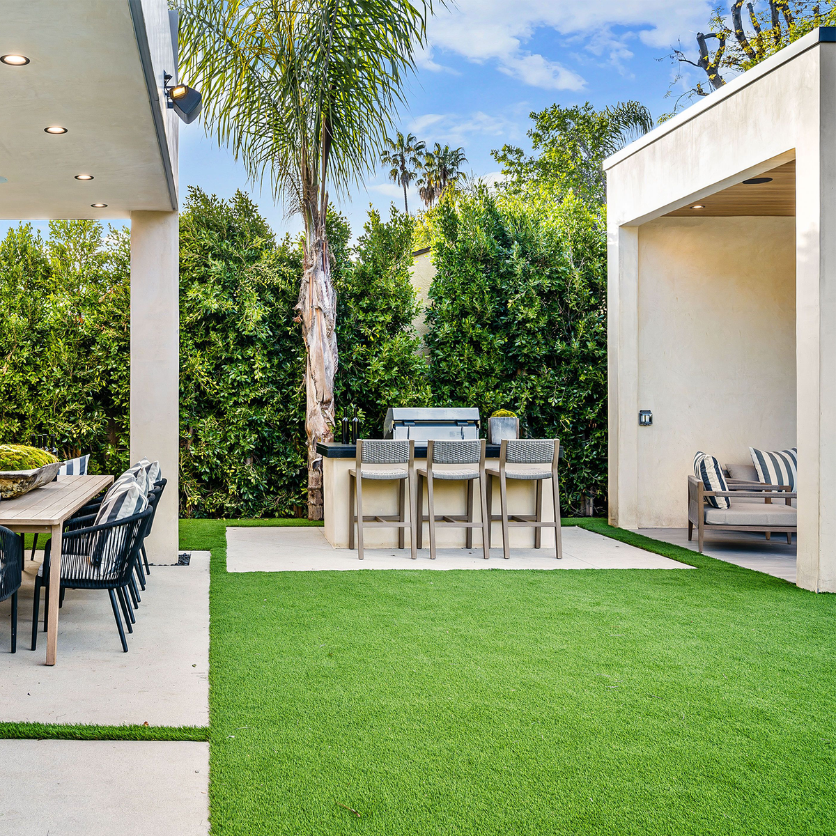 Residential artificial grass installation